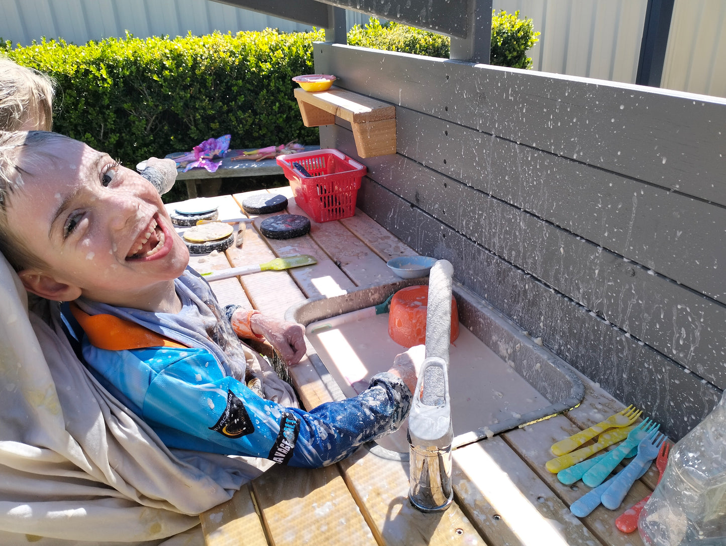 Accessible Sensory Mud Kitchen – Timber Outdoor Play Kitchen