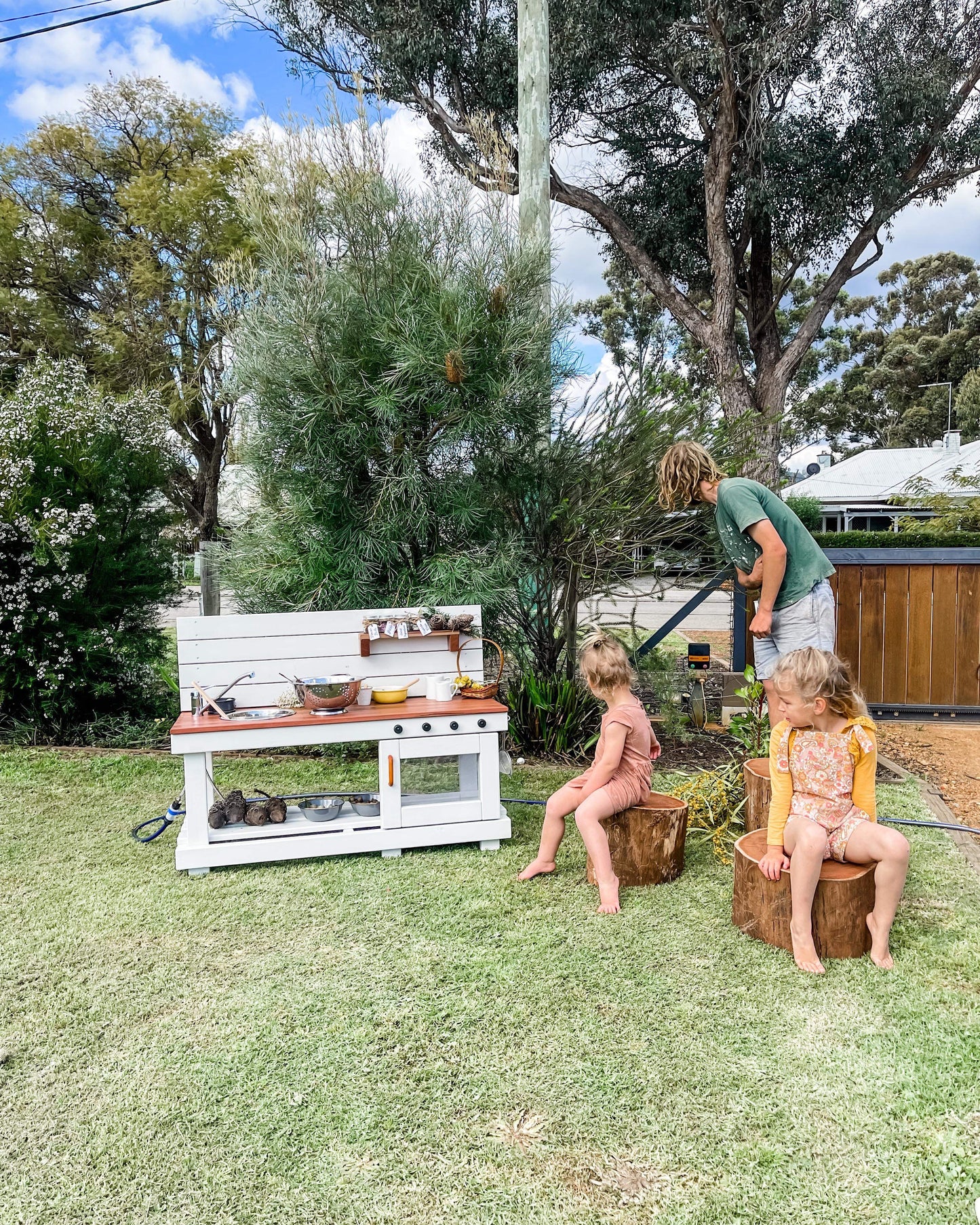 Mud Kitchen & Jarrah Logs