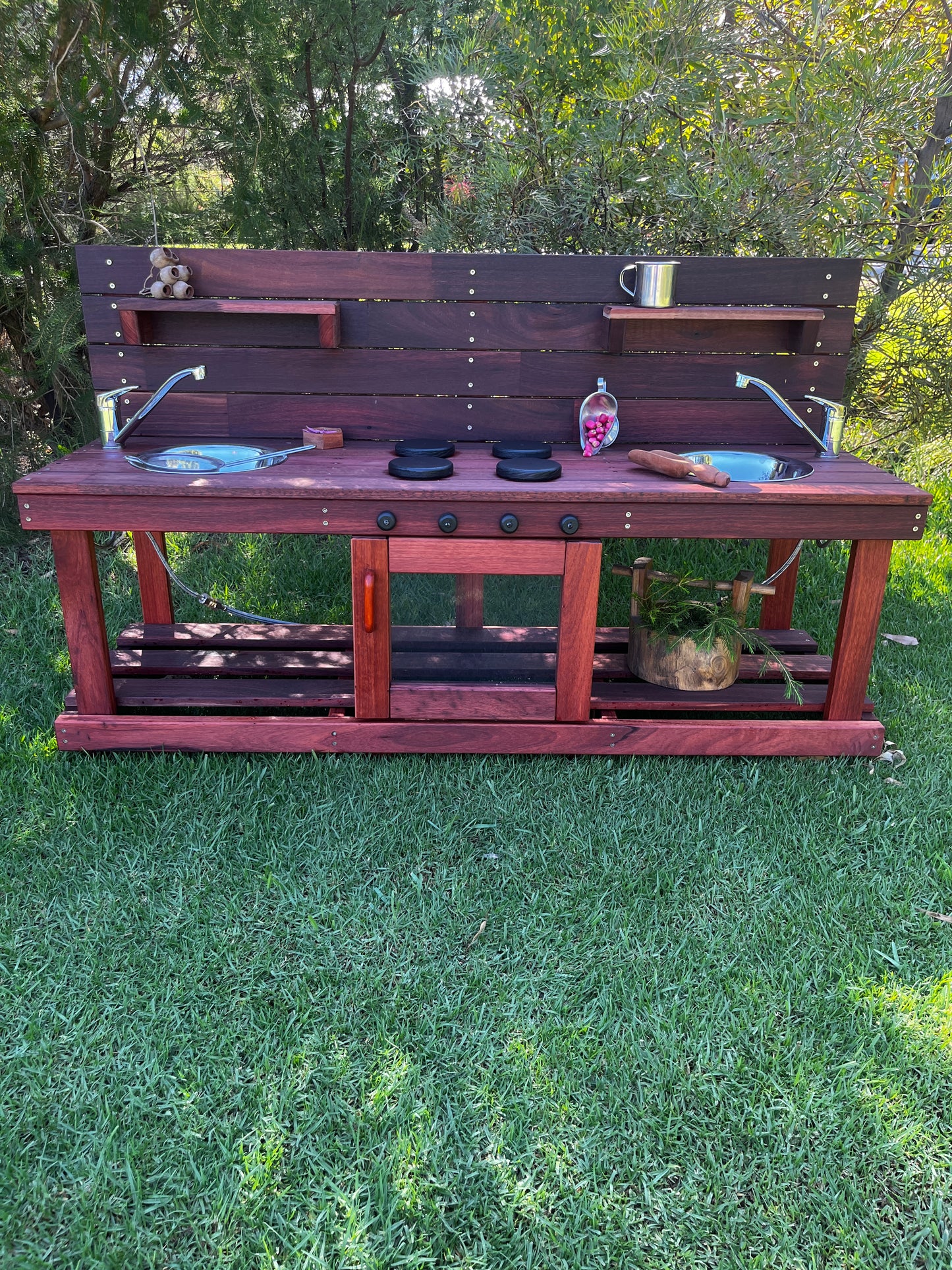 Deluxe Sensory Mud Kitchen - Premium Timber Play Kitchen