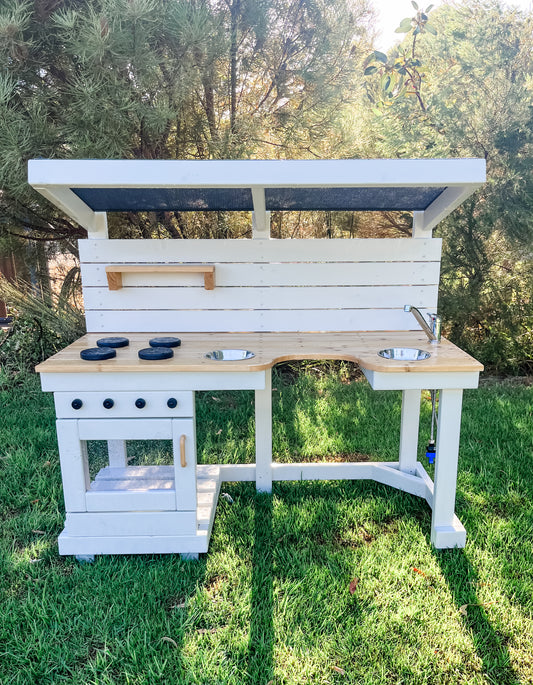 Accessible Sensory Mud Kitchen – Timber Outdoor Play Kitchen