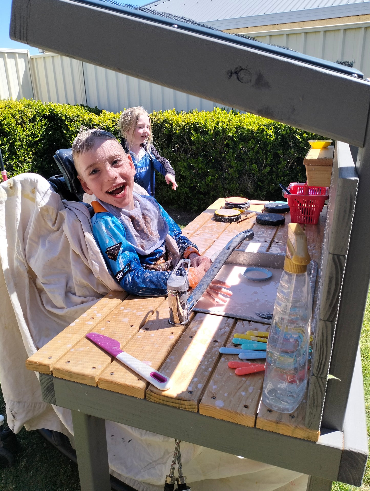 Accessible Sensory Mud Kitchen – Timber Outdoor Play Kitchen